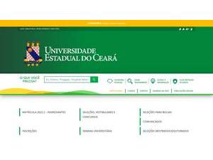 State University of Ceará's official website homepage screenshot