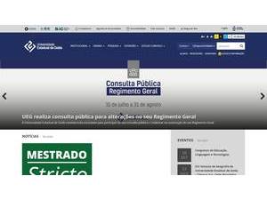 State University of Goiás's official website homepage screenshot