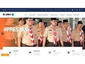 State University of Makassar's official website homepage screenshot