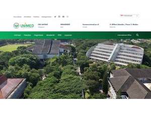 State University of Medan's official website homepage screenshot