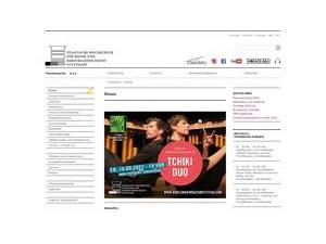 State University of Music and Performing Arts Stuttgart's official website homepage screenshot