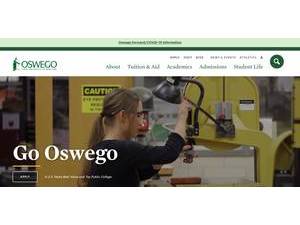 State University of New York at Oswego's official website homepage screenshot