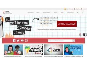 State University of Paraíba's official website homepage screenshot