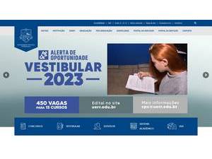 State University of Roraima's official website homepage screenshot