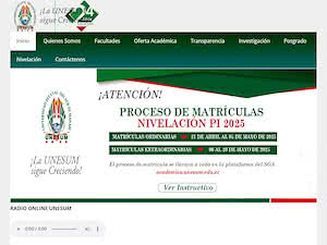 State University of Southern Manabi's official website homepage screenshot