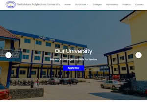 Stella Maris Polytechnic University's official website homepage screenshot