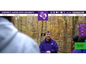 Stephen F. Austin State University's official website homepage screenshot