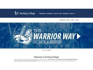 Sterling College's official website homepage screenshot