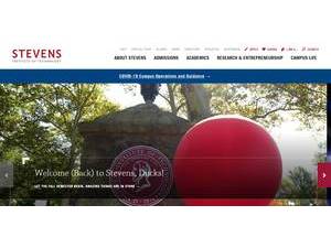 Stevens Institute of Technology's official website homepage screenshot