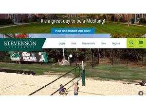 Stevenson University's official website homepage screenshot