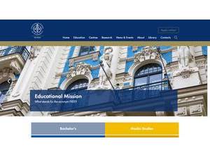 Stockholm School of Economics in Riga's official website homepage screenshot
