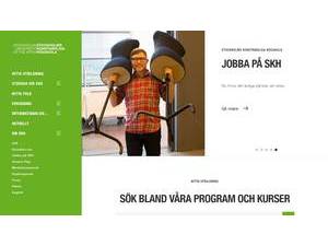 Stockholm University of the Arts's official website homepage screenshot