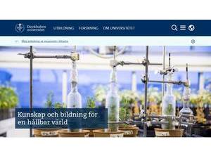 Stockholms universitet's official website homepage screenshot