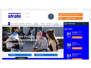 Strate Ecole de Design's official website homepage screenshot