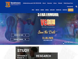 Strathmore University's official website homepage screenshot