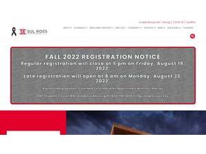 Sul Ross State University's official website homepage screenshot