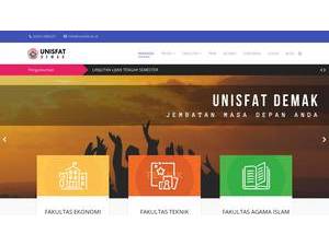 Sultan Fatah University's official website homepage screenshot