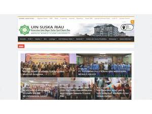 Sulthan Syarif Kasim State Islamic University of Riau's official website homepage screenshot