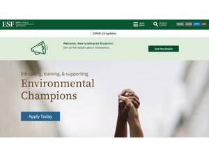 SUNY College of Environmental Science and Forestry's official website homepage screenshot