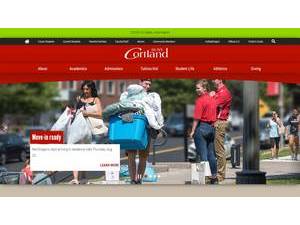 SUNY Cortland's official website homepage screenshot