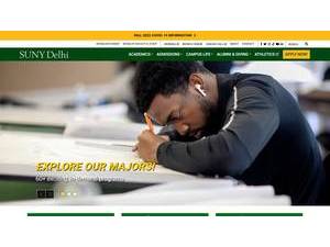 SUNY Delhi's official website homepage screenshot