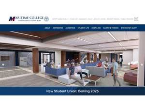 SUNY Maritime College's official website homepage screenshot