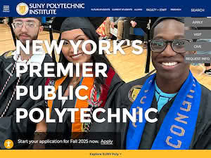 SUNY Polytechnic Institute's official website homepage screenshot