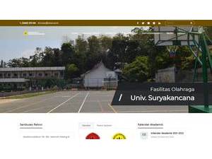Suryakancana University's official website homepage screenshot