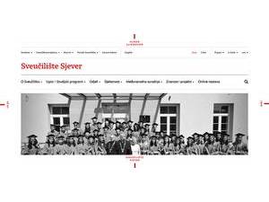 Sveučilište Sjever's official website homepage screenshot