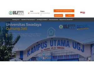 Swadaya Gunung Jati University's official website homepage screenshot