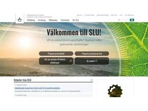 Swedish University of Agricultural Sciences's official website homepage screenshot