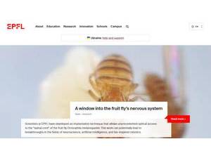 Swiss Federal Institute of Technology Lausanne's official website homepage screenshot