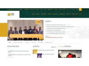 Syiah Kuala University's official website homepage screenshot