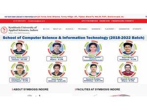 Symbiosis University of Applied Sciences's official website homepage screenshot