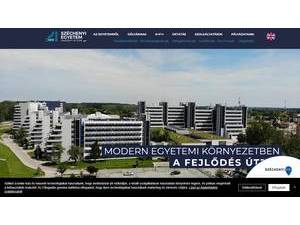 Széchenyi István University's official website homepage screenshot