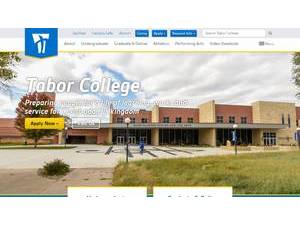 Tabor College's official website homepage screenshot