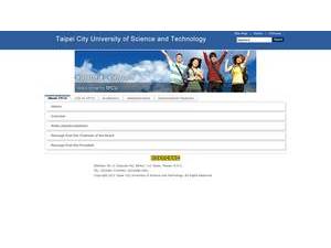 Taipei City University of Science and Technology's official website homepage screenshot