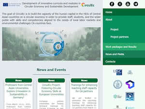 Tajik State University of Commerce's official website homepage screenshot