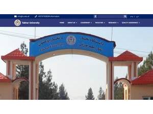 Takhar University's official website homepage screenshot