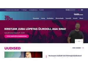 Tallinn University of Technology's official website homepage screenshot