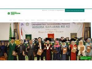 Tamansiswa University's official website homepage screenshot