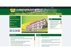 Tamansiswa University of Palembang's official website homepage screenshot