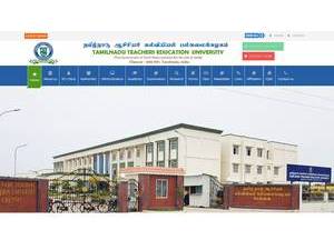 Tamil Nadu Teacher Education University's official website homepage screenshot