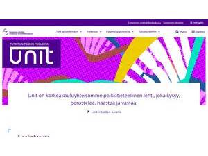 Tampereen yliopisto's official website homepage screenshot