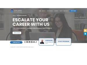 Tanri Abeng University's official website homepage screenshot