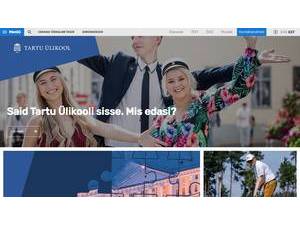 Tartu Ülikool's official website homepage screenshot