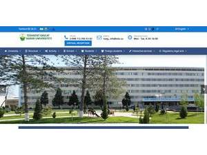 Tashkent State Agrarian University's official website homepage screenshot