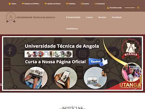 Technical University of Angola's official website homepage screenshot