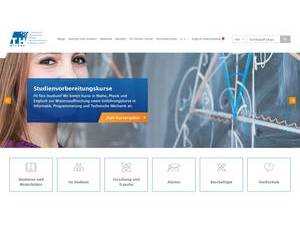 Technical University of Applied Sciences Wildau's official website homepage screenshot