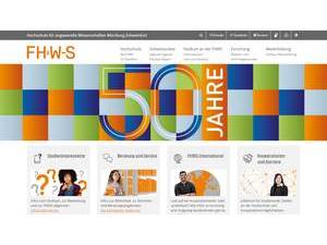 Technical University of Applied Sciences Würzburg-Schweinfurt's official website homepage screenshot